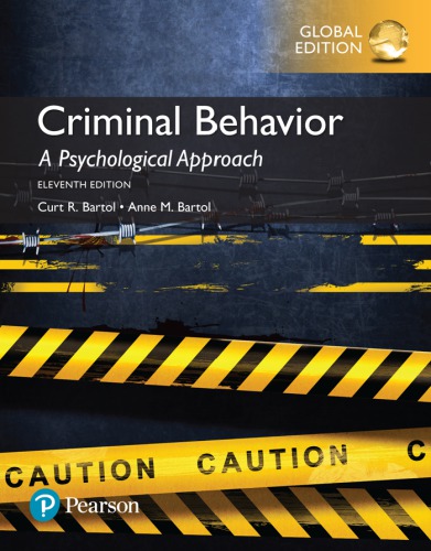 Criminal Behavior: A Psychological Approach (11th Global Edition) - eBook