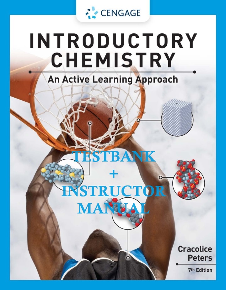 Introductory Chemistry: An Active Learning Approach (7th Edition) - TESTBANK + IM