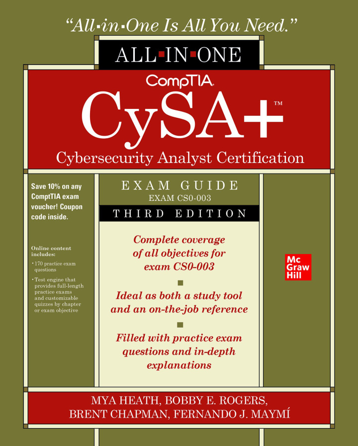 CompTIA CySA+ Cybersecurity Analyst Certification All-in-One Exam Guide, (Exam CS0-003) (3rd Edition) - eBook