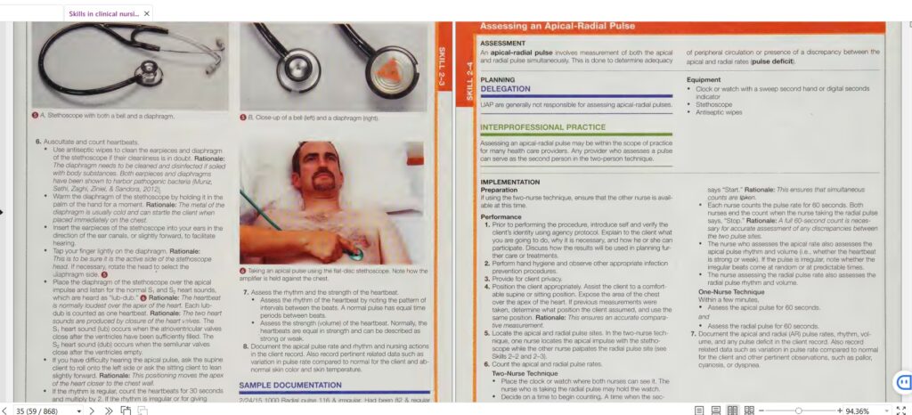 scanned sample of skills in clinical nursing 