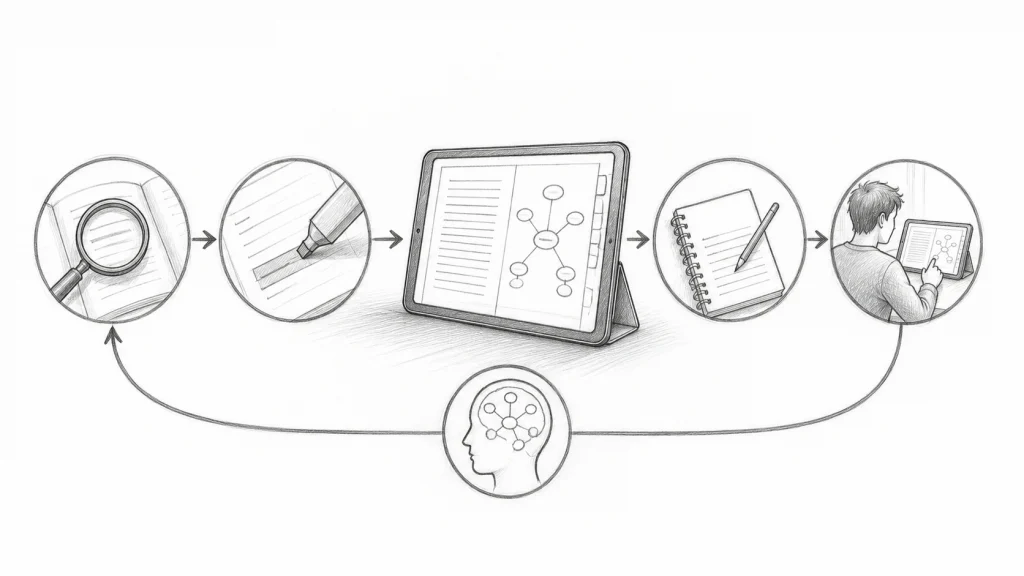 Flowchart of ebook search and navigation process